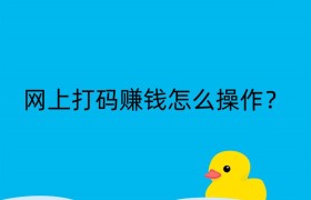 网上打码赚钱怎么操作？
