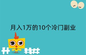 月入1万的10个冷门副业